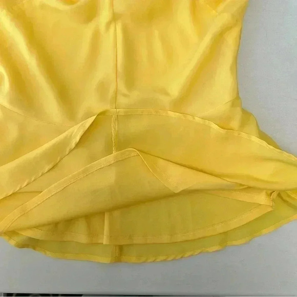 Ricki’s Blouse Sleeveless Peplum Halter Neck Flowy Top Yellow 0/XS - Picture 5 of 14
